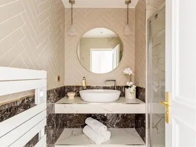 Salle de bains dans l'établissement Merveil - Luxury Suite - Marais - Republique