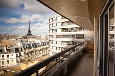 Balcon ou terrasse dans l'établissement Appartement Vue Tour Eiffel