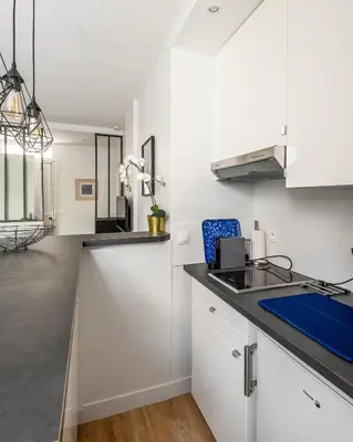 Cuisine ou kitchenette dans l'établissement 1 bedroomed Apartment Repos