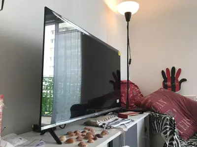 Télévision ou salle de divertissement dans l'établissement Cozy apartment in Paris Clichy
