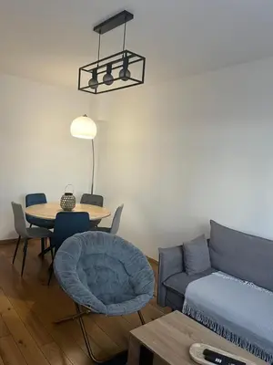 Coin salon dans l'établissement Charmant appartement 3 pièces