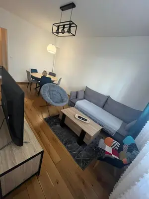 Coin salon dans l'établissement Charmant appartement 3 pièces