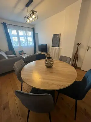 Coin salon dans l'établissement Charmant appartement 3 pièces