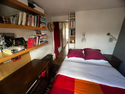 Un ou plusieurs lits dans un hébergement de l'établissement Appartement - Belle vue - Marais