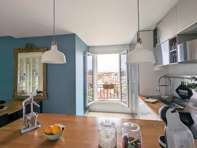 Cuisine ou kitchenette dans l'établissement Cosy little nest next to Paris