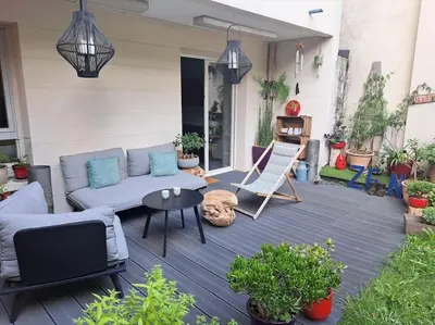 Jardin de l'établissement Appartement cosy avec jardin et parking