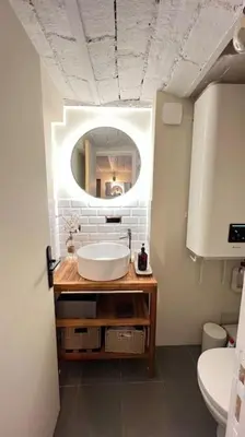 Salle de bains dans l'établissement Le refuge du 15