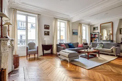 Coin salon dans l'établissement Appartement Panel - Welkeys