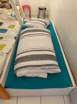 Un ou plusieurs lits dans un hébergement de l'établissement ChezAdrienParis - Appartement de 90m2 en souplex