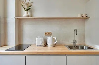 Cuisine ou kitchenette dans l'établissement Sublime studio Beaubourg by Studio prestige