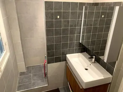 Salle de bains dans l'établissement Studio de charme Tour Eiffel