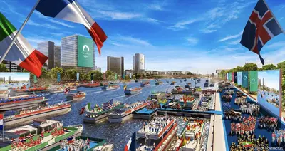 Vue générale sur Paris ou vue de la ville depuis l'appartement