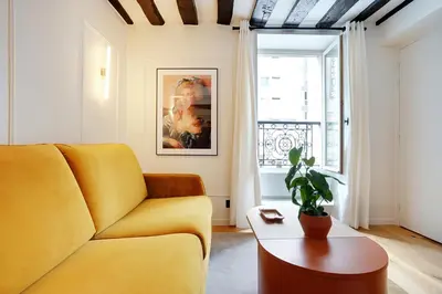 Coin salon dans l'établissement Amazing apartment 6P/2BR - Bastille