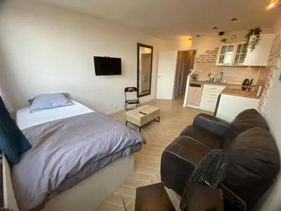 Un ou plusieurs lits dans un hébergement de l'établissement Full Loft in PARIS - 2 single beds for 2 - Chinatown