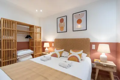 Un ou plusieurs lits dans un hébergement de l'établissement NEW - Designer Flat for 4 pp