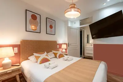 Un ou plusieurs lits dans un hébergement de l'établissement NEW - Designer Flat for 4 pp