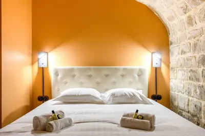 Un ou plusieurs lits dans un hébergement de l'établissement Nouveau - Industrial Appartement - 6p - Gym/Sauna