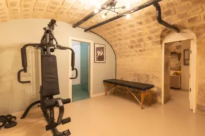 Salle ou équipements de sports de l'établissement Nouveau - Industrial Appartement - 6p - Gym/Sauna