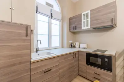Cuisine ou kitchenette dans l'établissement Nouveau - Designer Appartement - 6p