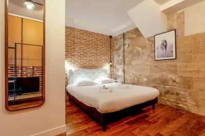 Un ou plusieurs lits dans un hébergement de l'établissement NOUVEAU - Loft industriel - 4pp