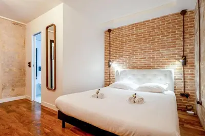 Un ou plusieurs lits dans un hébergement de l'établissement NOUVEAU - Loft industriel - 4pp