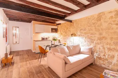 Coin salon dans l'établissement Ideal and cozy 2BD in Saint-Martin