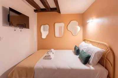 Un ou plusieurs lits dans un hébergement de l'établissement Ideal and cozy 2BD in Saint-Martin