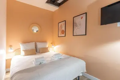 Un ou plusieurs lits dans un hébergement de l'établissement Ideal and cozy 2BD in Saint-Martin