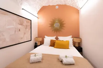 Un ou plusieurs lits dans un hébergement de l'établissement Nouveau-Luxueux Appartement-4P