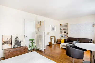 Coin salon dans l'établissement Bel appartement Ile saint Louis, Paris centre