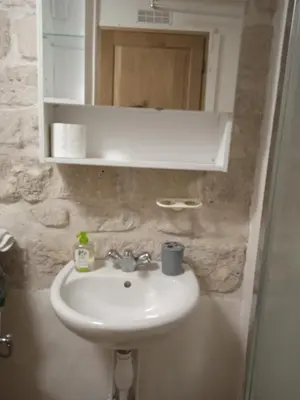 Salle de bains dans l'établissement Au Centre historique de Paris (Marais)