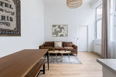 Coin salon dans l'établissement Sentier Réaumur - Beautiful Apartment III