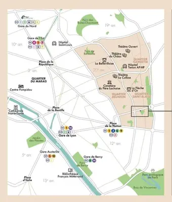 Plan de l'établissement Canopée, paisible, chaleureux, lumineux, balcon
