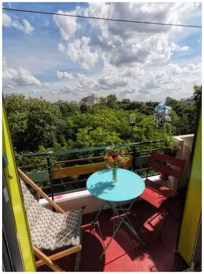 Balcon ou terrasse dans l'établissement Canopée, paisible, chaleureux, lumineux, balcon