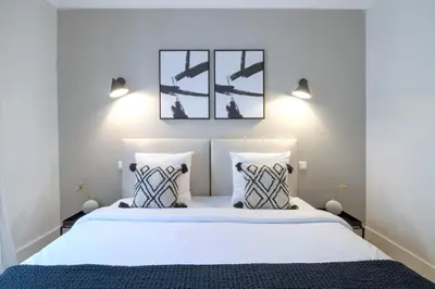 Un ou plusieurs lits dans un hébergement de l'établissement AmazingApartment #GalleriesLafayette #Madeleine#AC