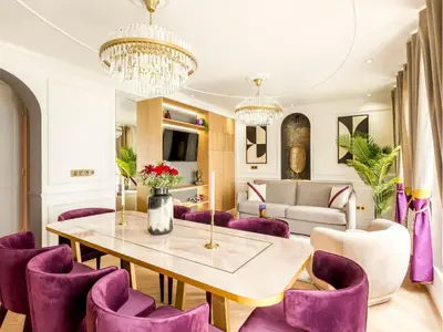 Coin salon dans l'établissement Merveil - Luxury Suite - Champs Elysees -St George