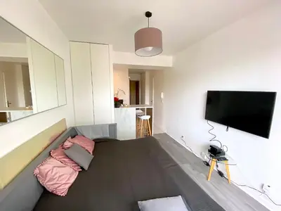 Télévision ou salle de divertissement dans l'établissement le studio Molitor