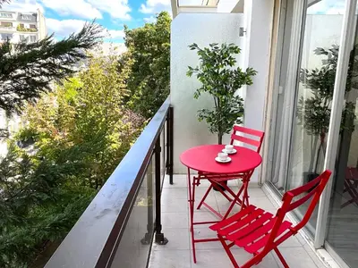 Balcon ou terrasse dans l'établissement le studio Molitor