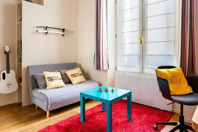 Coin salon dans l'établissement Vivez Paris en famille - 3 chambres by 93 LaF