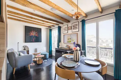 Coin salon dans l'établissement Appartement avec vue panoramique