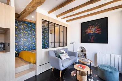 Coin salon dans l'établissement Appartement avec vue panoramique