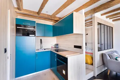 Cuisine ou kitchenette dans l'établissement Appartement avec vue panoramique