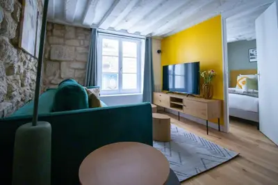 Télévision ou salle de divertissement dans l'établissement 3p.cosy flat#6pers#heart of Le Marais