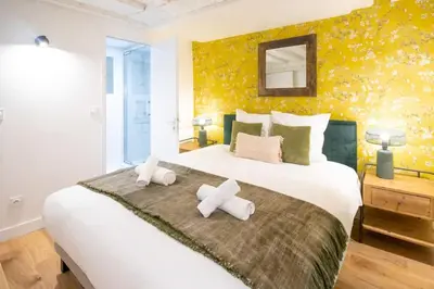 Un ou plusieurs lits dans un hébergement de l'établissement 3p.cosy flat#6pers#heart of Le Marais