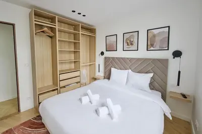 Un ou plusieurs lits dans un hébergement de l'établissement Appartement6P#2Bedrooms#Jardin des Plantes