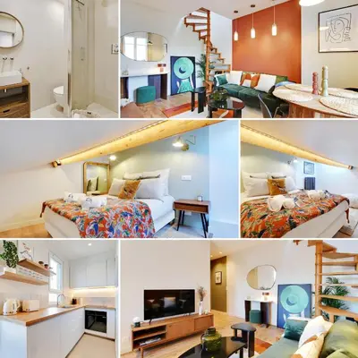 Cuisine ou kitchenette dans l'établissement Luxury Duplex