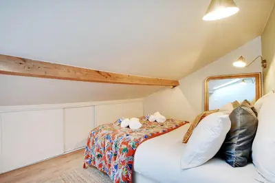 Coin salon dans l'établissement Luxury Duplex