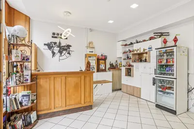 Cuisine ou kitchenette dans l'établissement Hotel Telemaque