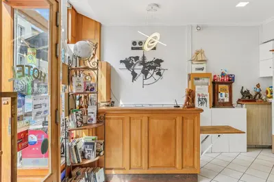 Cuisine ou kitchenette dans l'établissement Hotel Telemaque