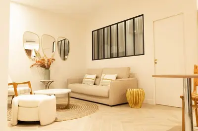 Coin salon dans l'établissement NEW Luxury & Cozy Apartment - 6p